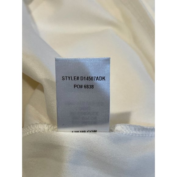 Lulu's Womens Bodycon Dress Front Keyhole Mock Neck Back Zip White Size Medium - Picture 12 of 12